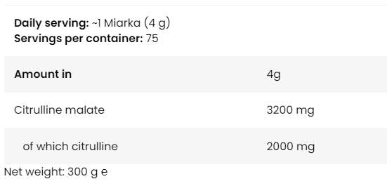 Citrulline lévrolegendaire | Poudre de citrulline malate - 300 grammes