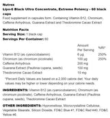 Lipo-6 Black Ultra Concentrate | Capsules de puissance extrême 60