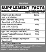 Lipo 6 Natural/Plant à base de capsules 60