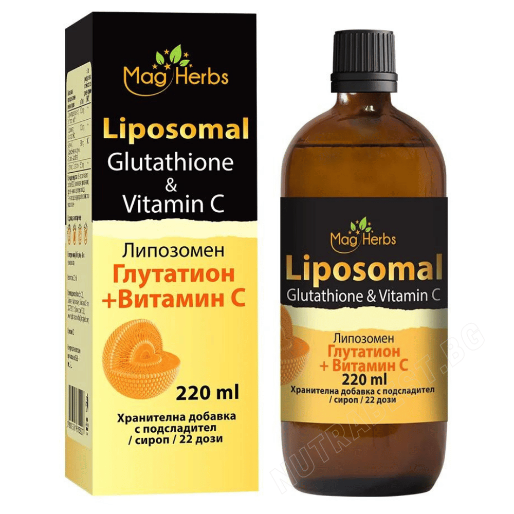 Glutathion liposomal et vitamine C <tc>MagHerbs</tc> /220 ml, 22 doses/