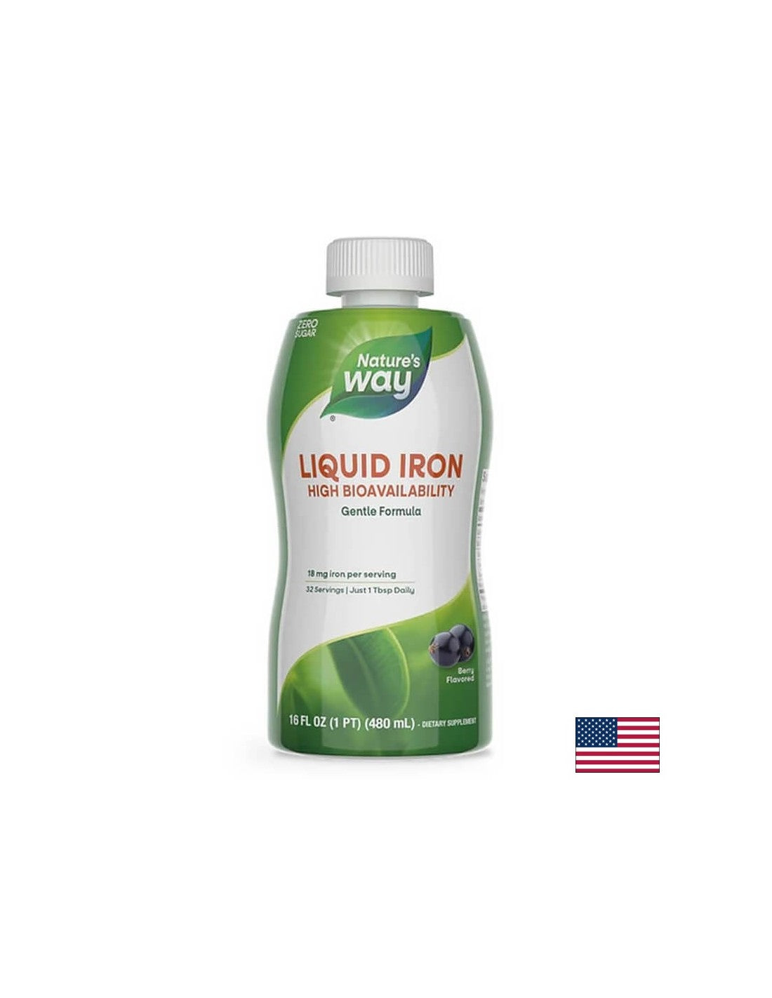 Fer liquide - fer liquide (saveur de myrtille), 480 ml de nature de la nature