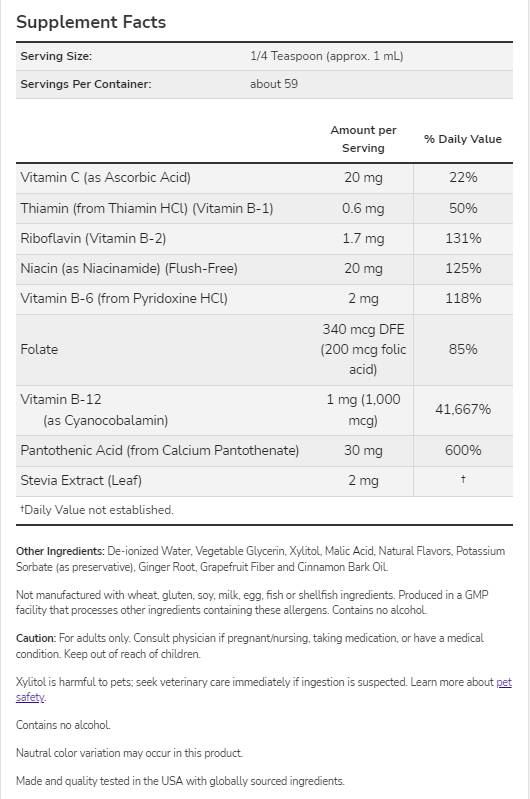 Vitamine liquide B-12 - 237 ml