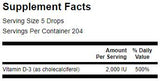 Vitamine D3/400 UI liquide par goutte 29,6 ml