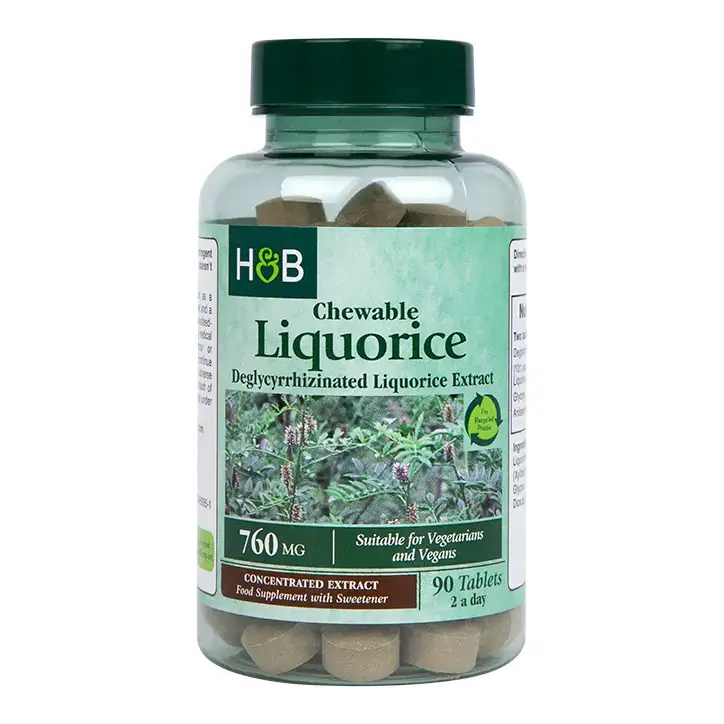 Racine de liquette 380 mg 90 comprimés à croquer Holland & Barrett