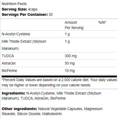 Foie | avec Tudca et Milk Thistle 120 Capsules
