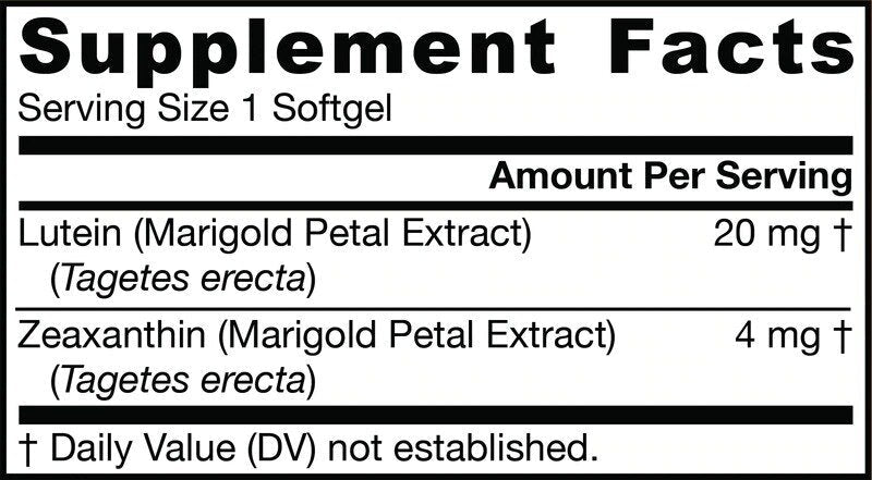 Lutéine 20 mg - 60 softgels