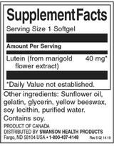 Lutéine 40 mg - 60 softgels