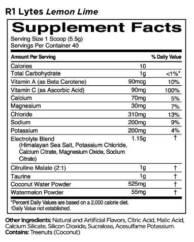 Lytes + | Support de réapprovisionnement électrolyte premium avec citrulline et taurine - 220 grammes