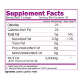 Huile MCT - 90 capsules de gel