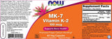 MK-7 Vitamine K-2 100 MCG - 60 capsules
