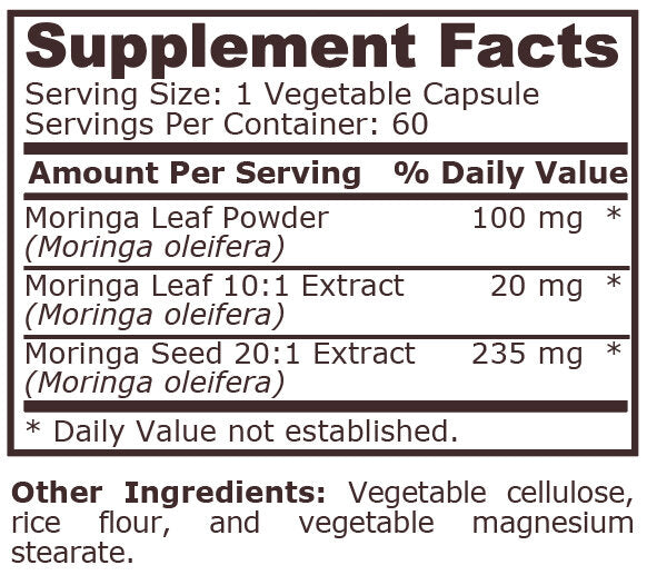 <tc>Pure Nutrition</tc> - COMPLEXE MORINGA - 60 Gélules Végétales