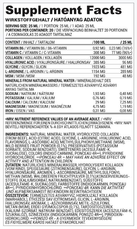 MSM + C Hyaluron Collagène Liquide - 500 ml