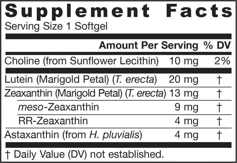 Facteurs de protection de la macula - 30 capsules de gel