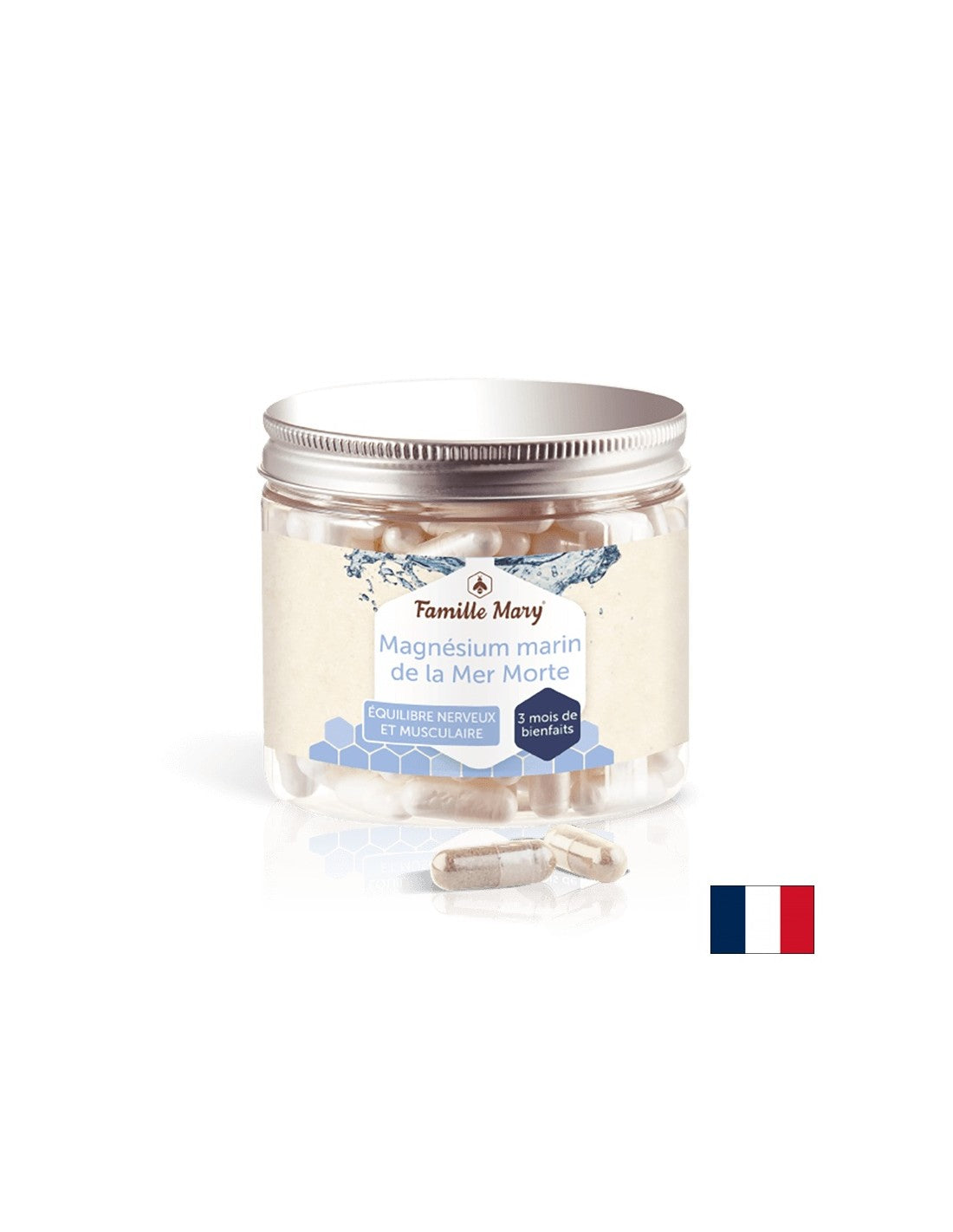 Magnésium Marin de la Mer Morte/Marine Magnésium de la mer Morte, 200 capsules Famille Mary