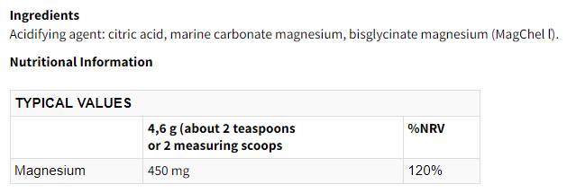 Magnesio Moderno | avec carbonate de magnésium marin et magnésium bisglycinate - 300 grammes