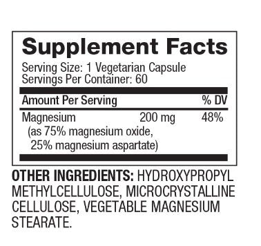 Magnésium 200 mg/60 Caps