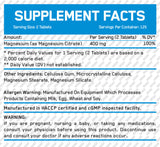Magnésium Citrate 200 mg/100 Tabs.
