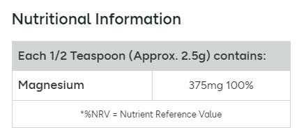 Poudre de magnésium 375 mg | Citrate de magnésium - 200 grammes