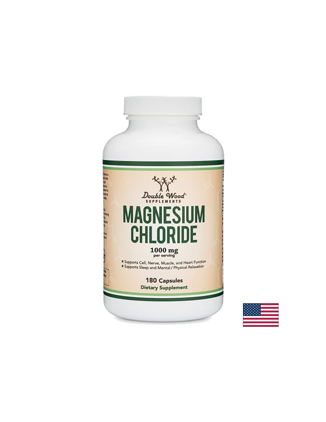 Chlorure de magnésium/Magnésium (chlorure), 180 capsules <tc>Double Wood</tc>