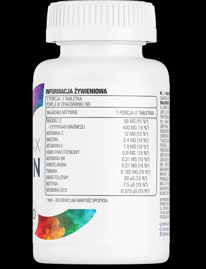 Magnez Max + Vitamine 60 comprimés