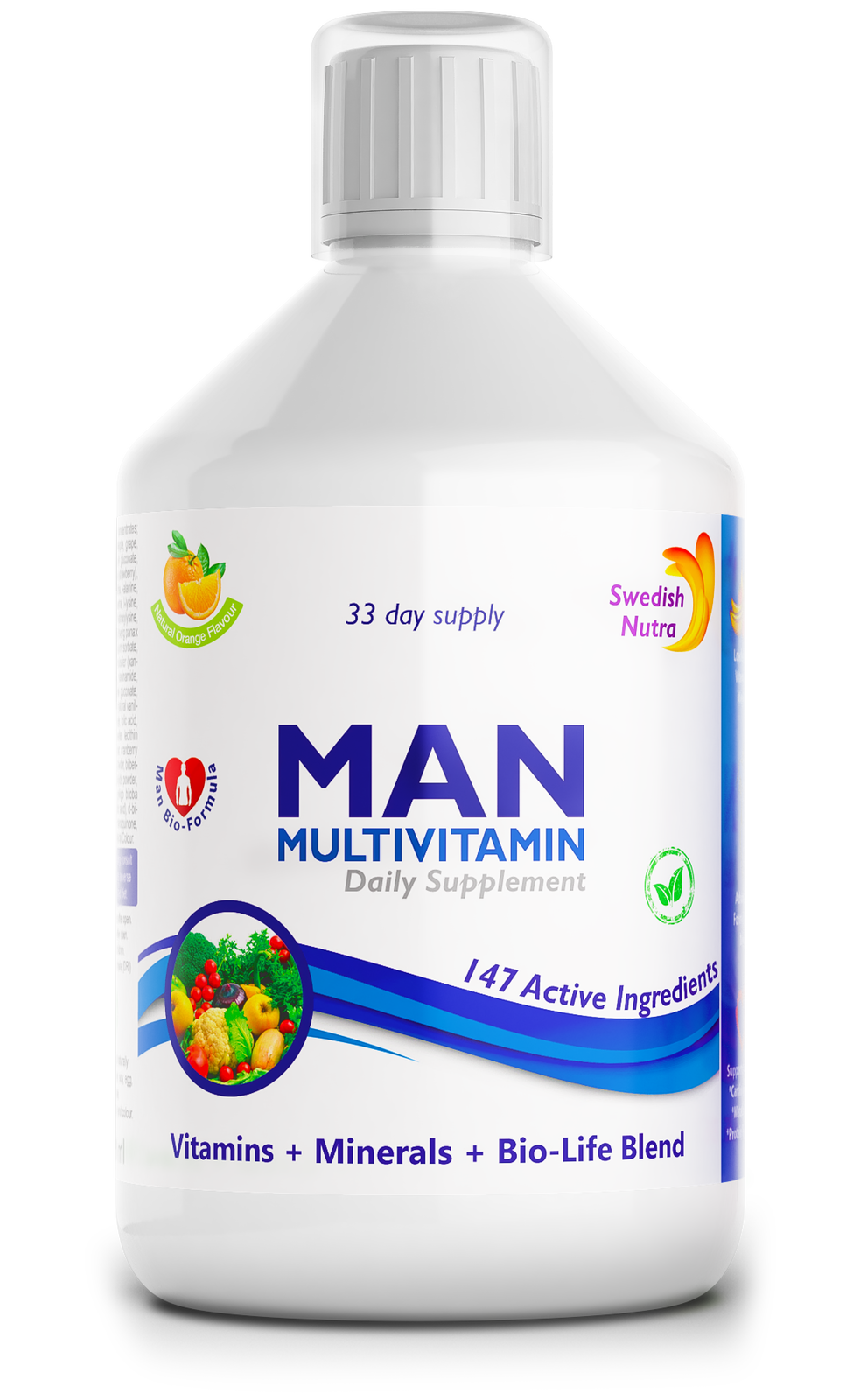 Homme multivitamines pour hommes atteints de collagène 1497 mg - 147 ingrédients actifs/500 ml /