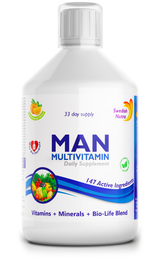 Homme multivitamines pour hommes atteints de collagène 1497 mg - 147 ingrédients actifs/500 ml /