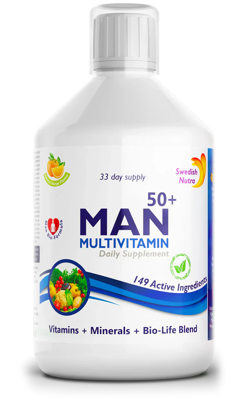 MAN 50+ multivitamines pour hommes atteints de collagène 1497 mg - 149 ingrédients actifs/500 ml /