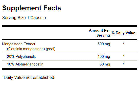 Mangoustan standardisé 500 mg - 90 capsules