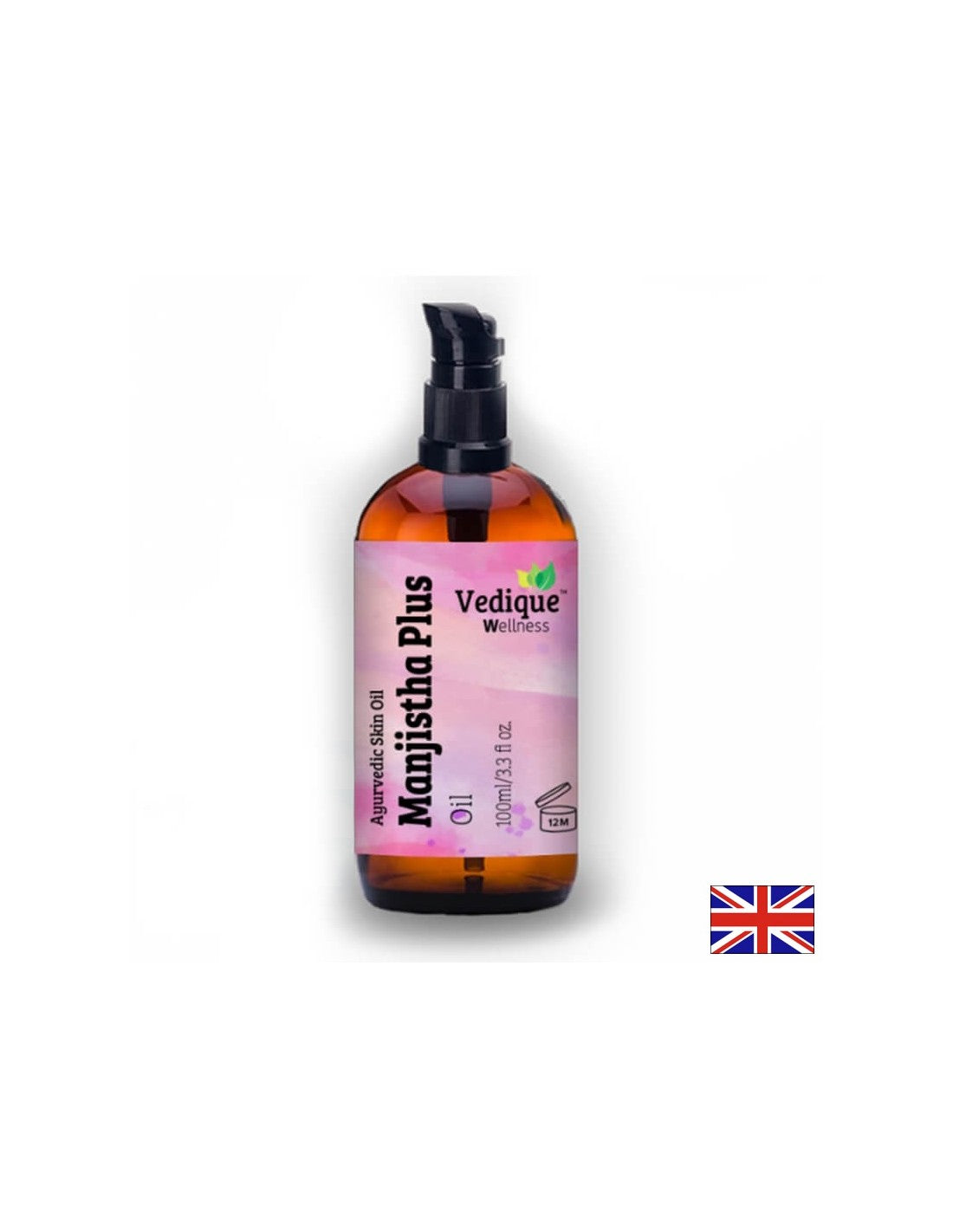 Huile de massage pour le visage Manjistha Plus (Manjistha) - pour l'acné, l'eczéma, le psoriasis, les démangeaisons, 100 ml