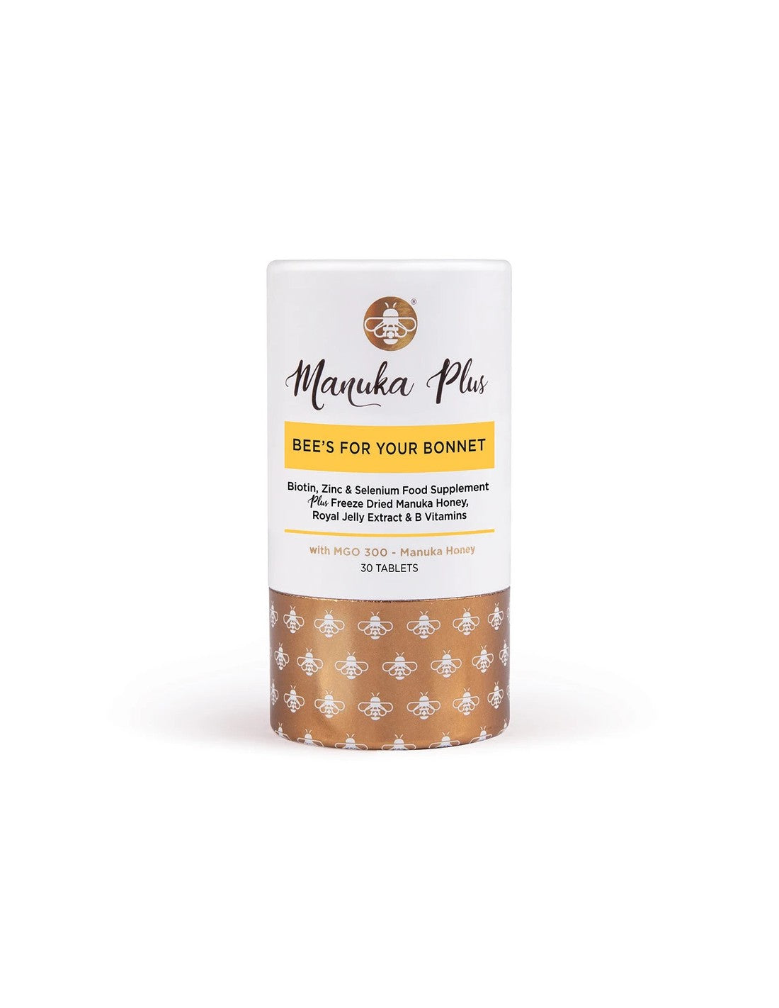 MANUKA plus® Bee pour votre capot/formule pour les cheveux, la peau et les ongles avec du miel de Manuka Mgo 300 x 30 comprimés