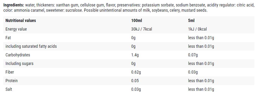 Sirop d'érable/0 calorique - 500 ml