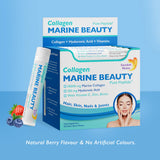 Collagène de poisson Beauté marine 10000 mg avec de l'acide hyaluronique 100 mg/20 x 25 ml /