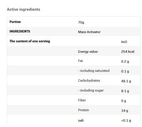 Activateur de masse - 7,00 kg