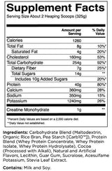 Gain de masse | Gain de poids riche en calories - 2560-2620 grammes