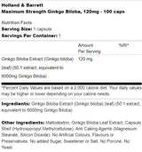 Résistance maximale ginkgo biloba 120 mg - 100 capsules