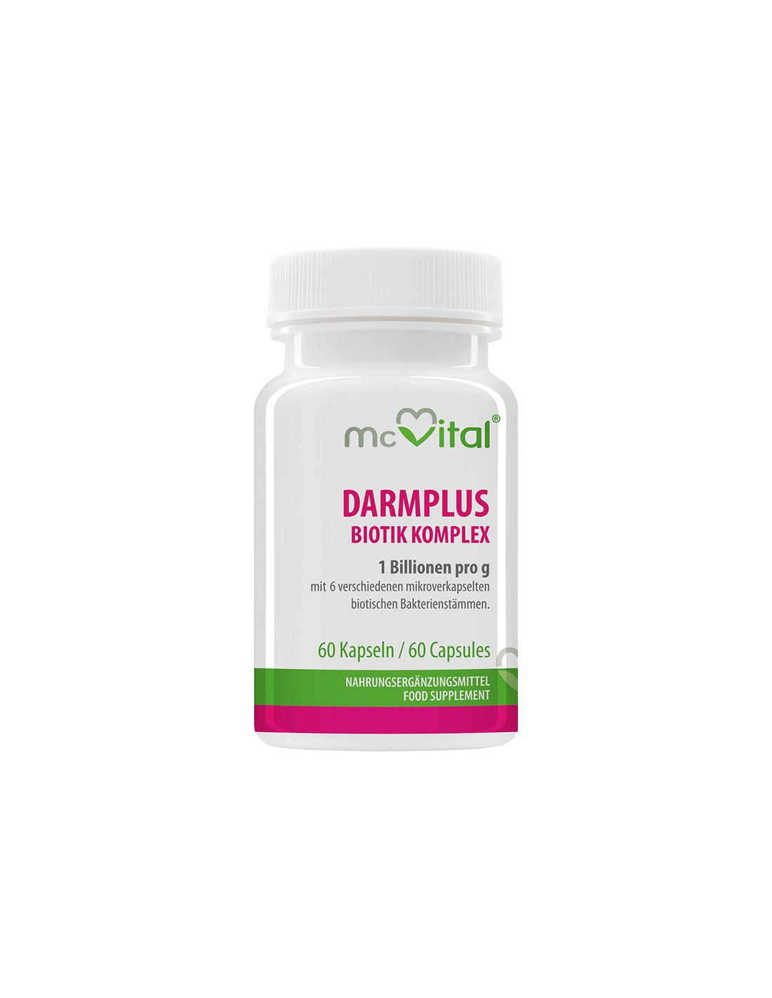 McVital® DarmPlus ProBiotik Komplex - 1 billion de bactéries probiotiques, 60 capsules <tc>Vitabay</tc>