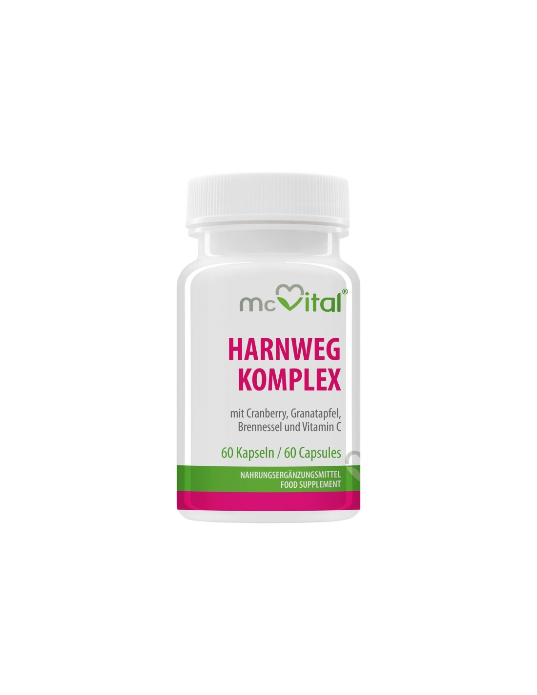 McVital® HarnWeg Komplex - Complexe pour les voies urinaires à la canneberge, à la grenade, à l'ortie et à la vitamine C, 60 capsules <tc>Vitabay</tc>
