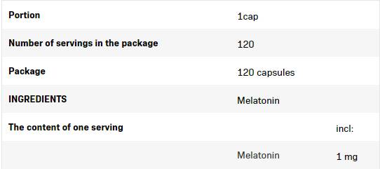 Mélatonine 1 mg - 120 capsules