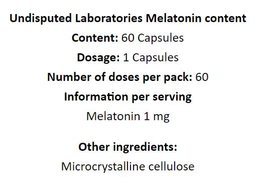 Mélatonine 1 mg - 60 capsules