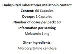 Mélatonine 1 mg - 60 capsules