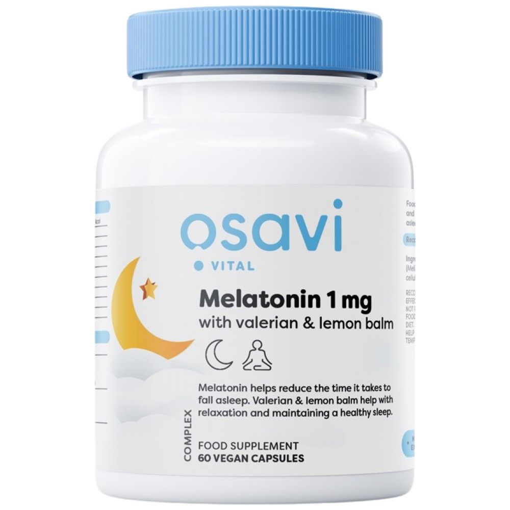 Mélatonine avec valériane et méton de citron - 60 capsules