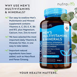 Multivitamines et minéraux masculins 180 comprimés végétaliens