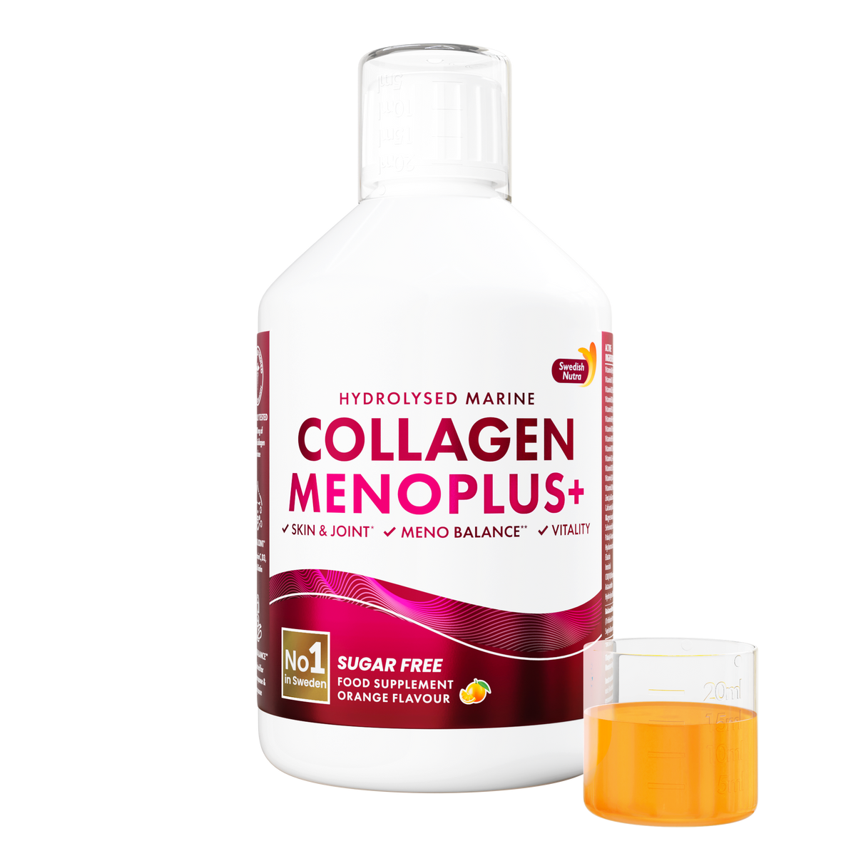 Menoplus + Collagène de poisson 10 000 mg pour les femmes 40+ | 500 ml