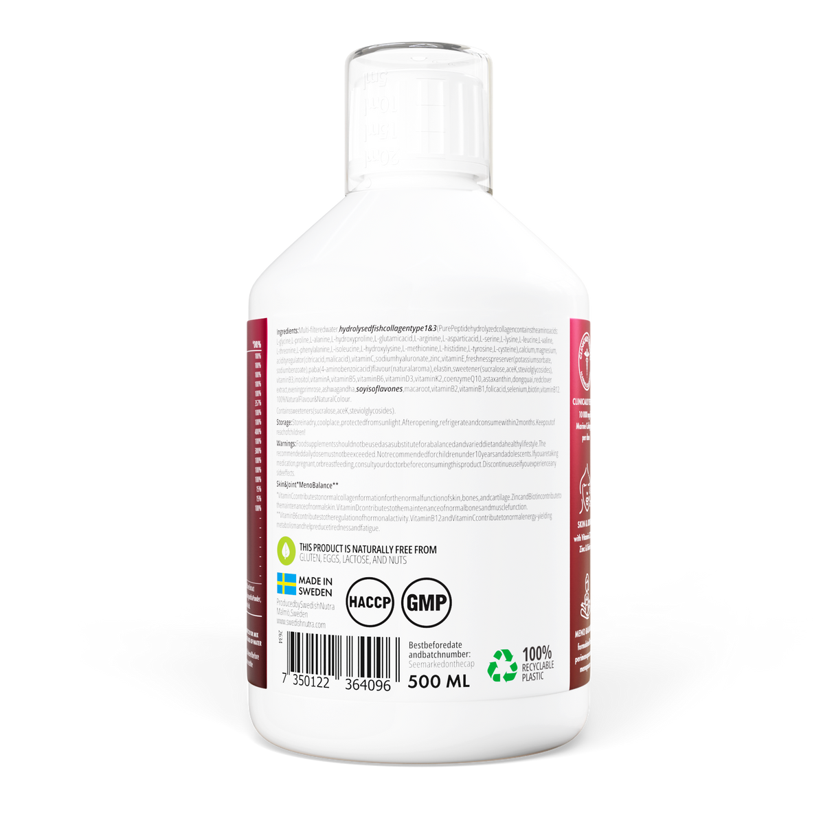 Menoplus + Collagène de poisson 10 000 mg pour les femmes 40+ | 500 ml