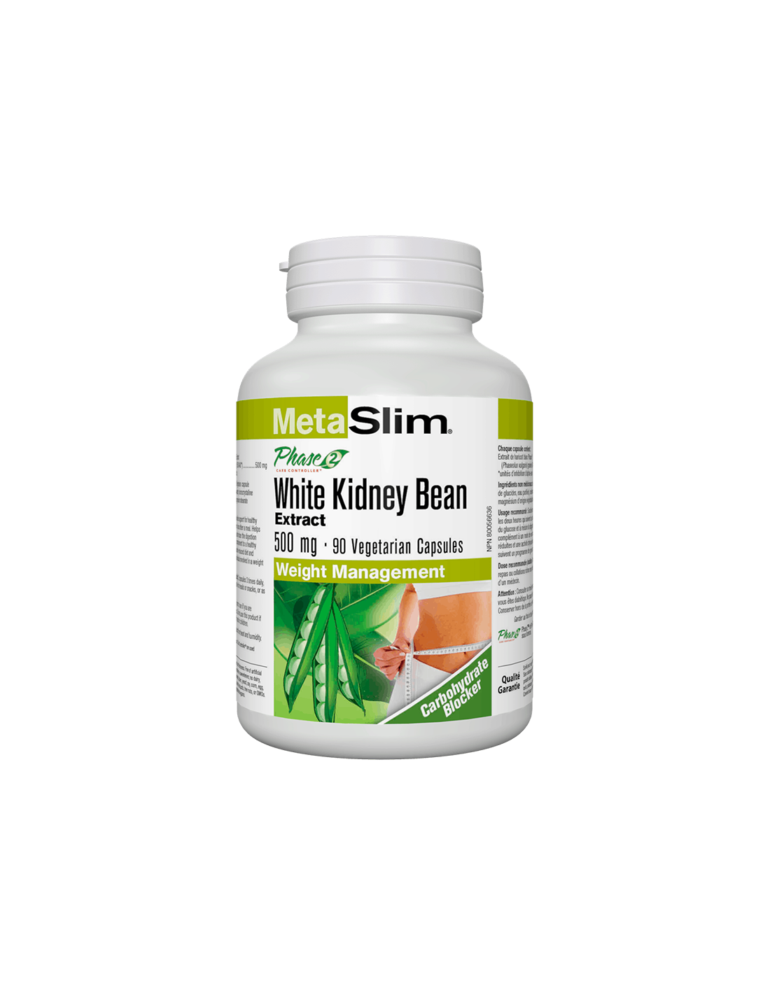 Metaslim® Phase 2® Blanc de rein blanc 500 mg x 90 capsules