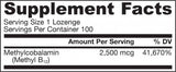 Méthyl B-12 2500 MCG - 100 comprimés sublinguaux