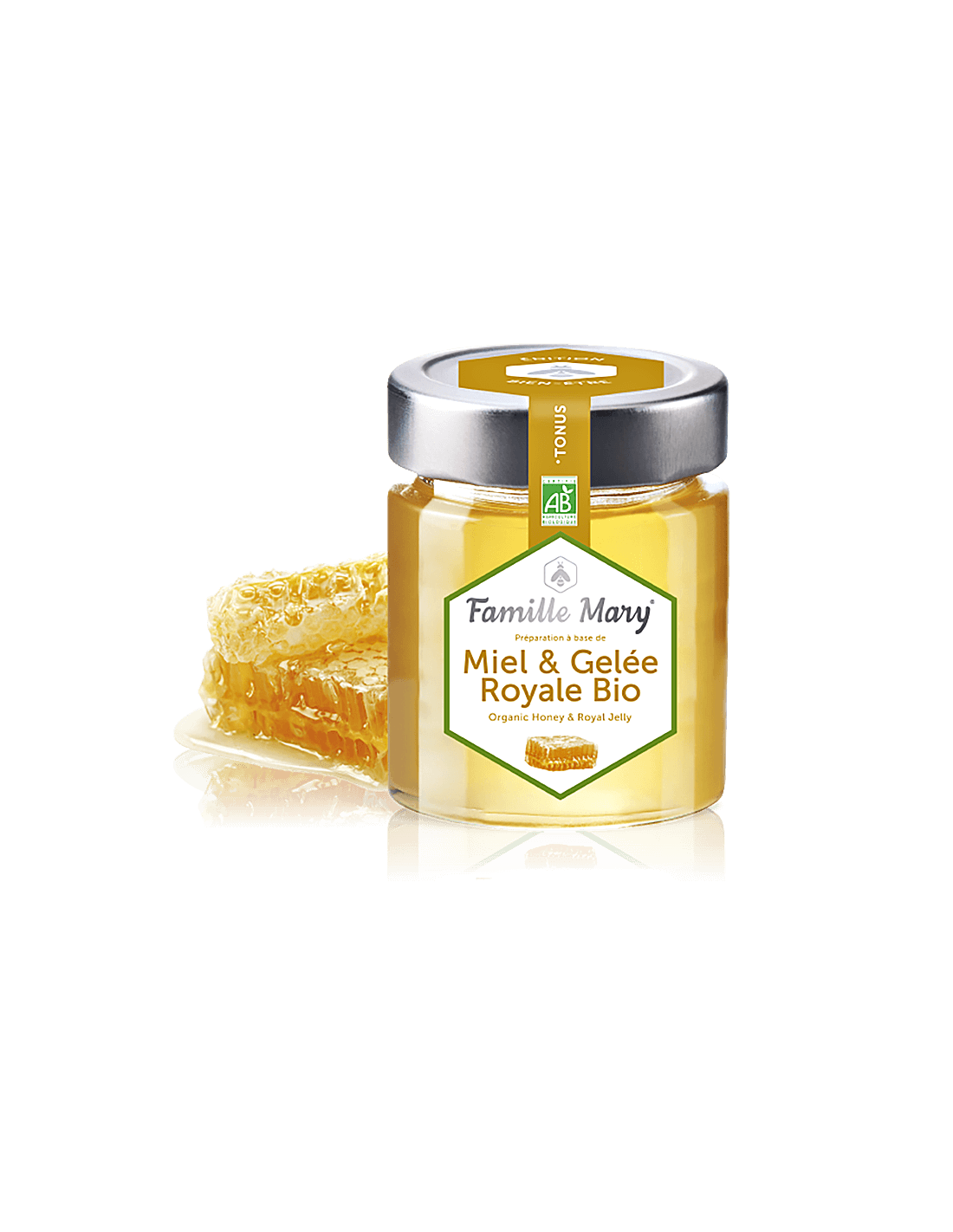 Miel & Gelée Royale Bio/Bio Acacia Honey + Royal Jelly, 170 G Famille Mary