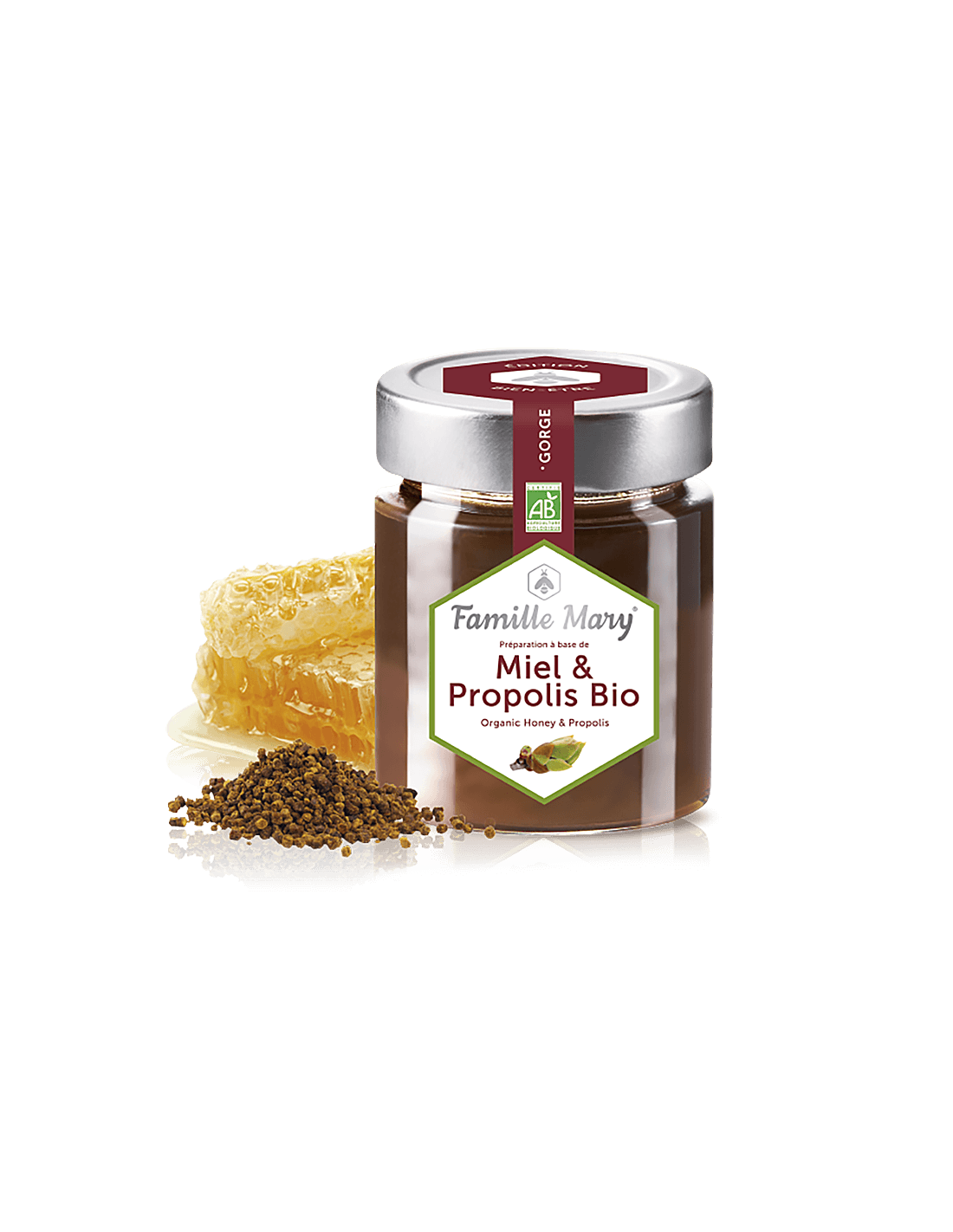 Miel & Propolis Bio/Bio Acacia Honey + Propolis, 170 G Famille Mary