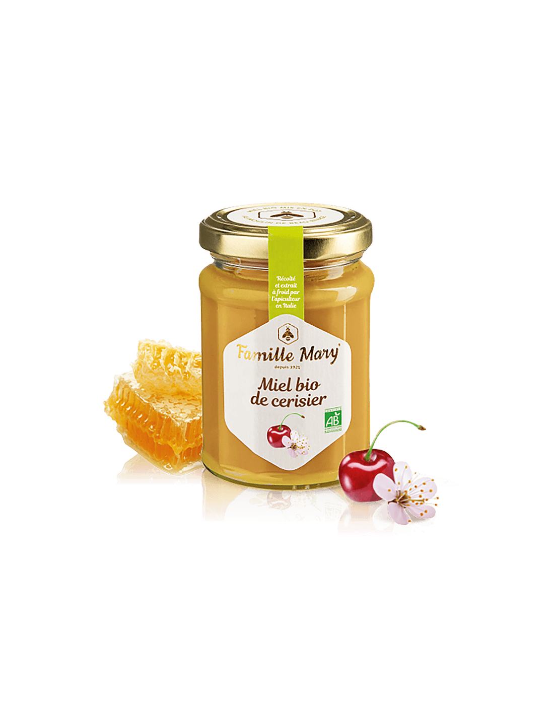 Miel Bio de Cerisier/Cherry Berry Blossom Honey, 230 G Famille Mary