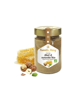 Miel de couleur organique avec noisettes - Miele et Noisette Bio, 240 g